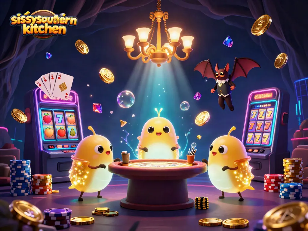 Illuminate your slots experience with sissyssouthernkitchen's vibrant casino atmosphere.